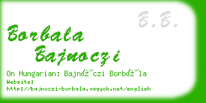 borbala bajnoczi business card